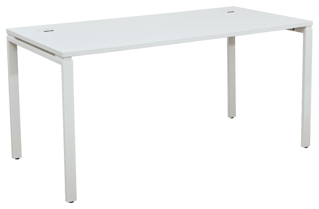 Officestar Writing Desk With Laminate Top And Metal Legs View 60 Writing Desk With Laminate Top And Metal Legs White Contemporary Desks