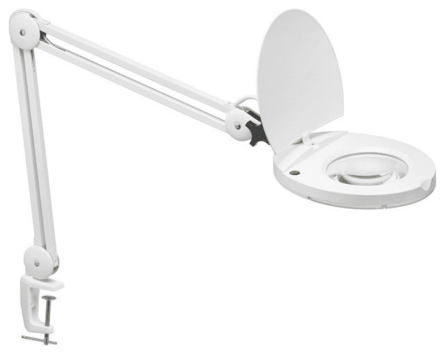 Dainolite Dmled10-A-Wh 8W Led Magnifier Lamp, White Finish