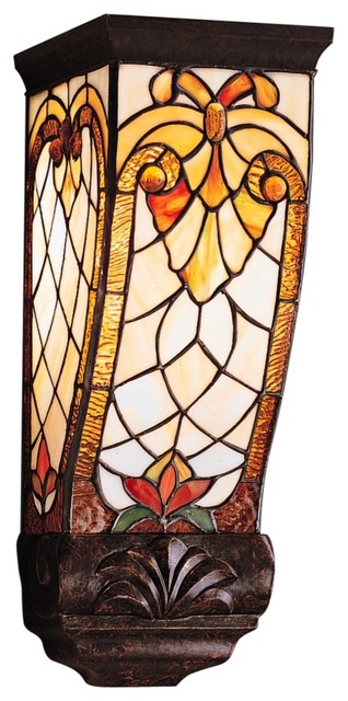 Country Cottage Elmbridge Tiffany Style 15 High Wall Sconce Country Cottage Elmbridge Tiffany Style 15 8221 High Wall Sconce