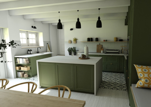 Visuel 3D Cuisine lantlig-koek