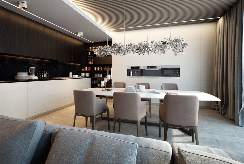 Интерьер кухни-гостиной