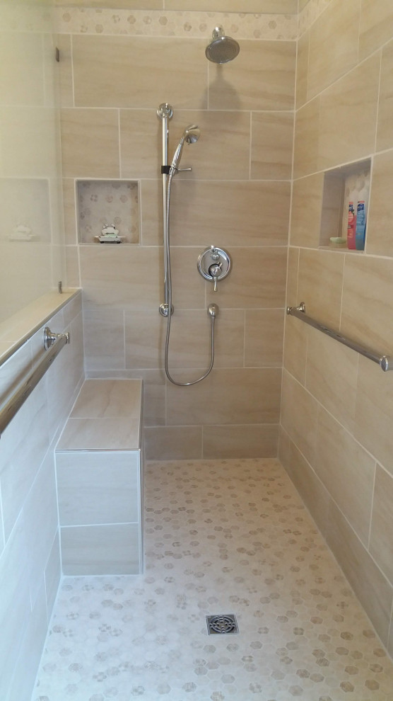 Contemporary Master Bath Conversion to ADA/Zero Entry