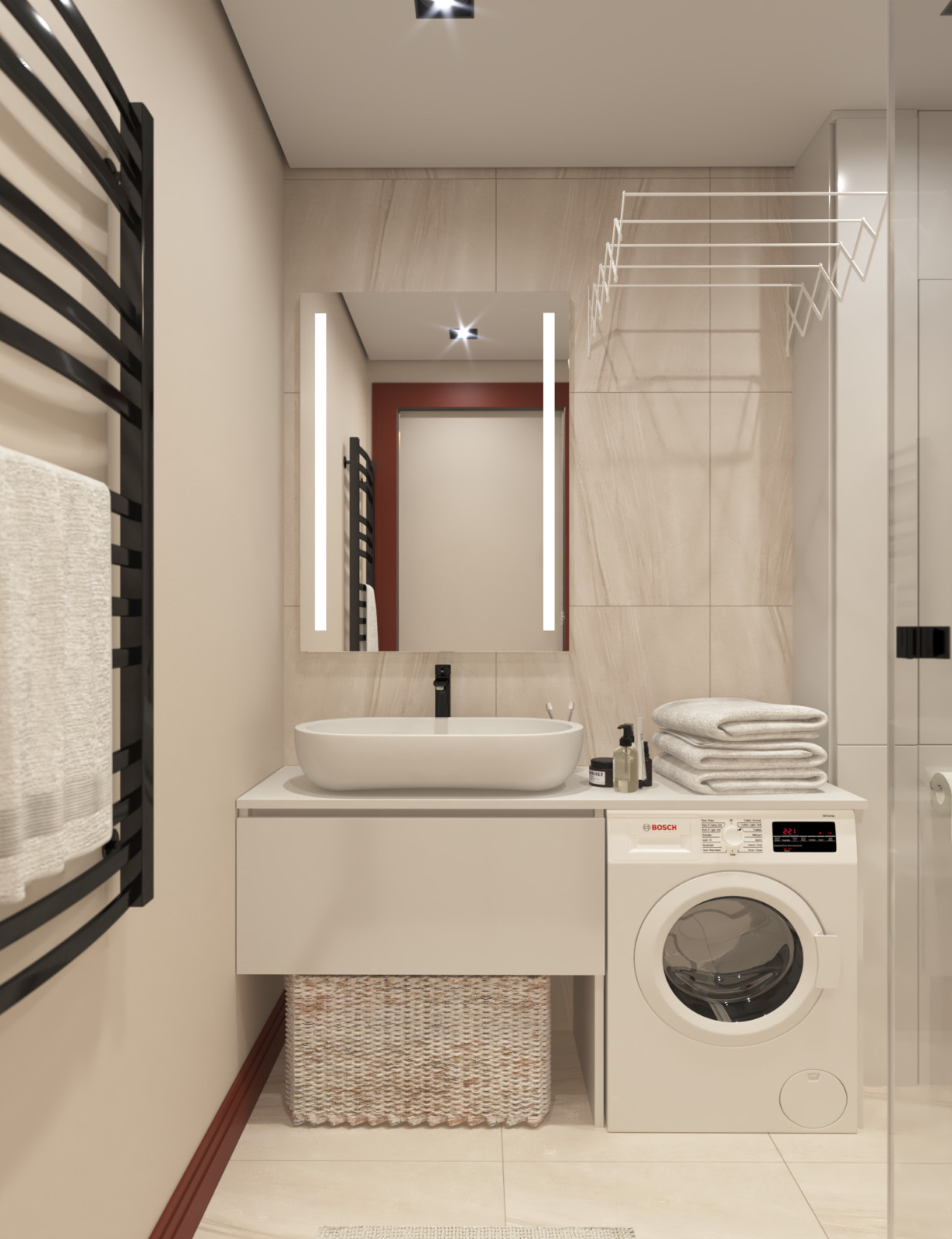 Яркая терракотовая линия