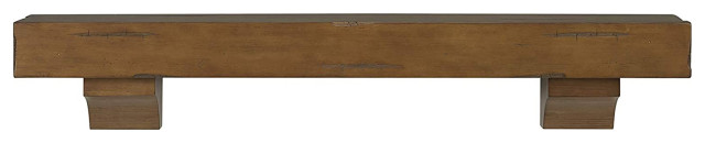The Shenandoah 72 Shelf or Mantel Shelf, Distressed Medium Rustic