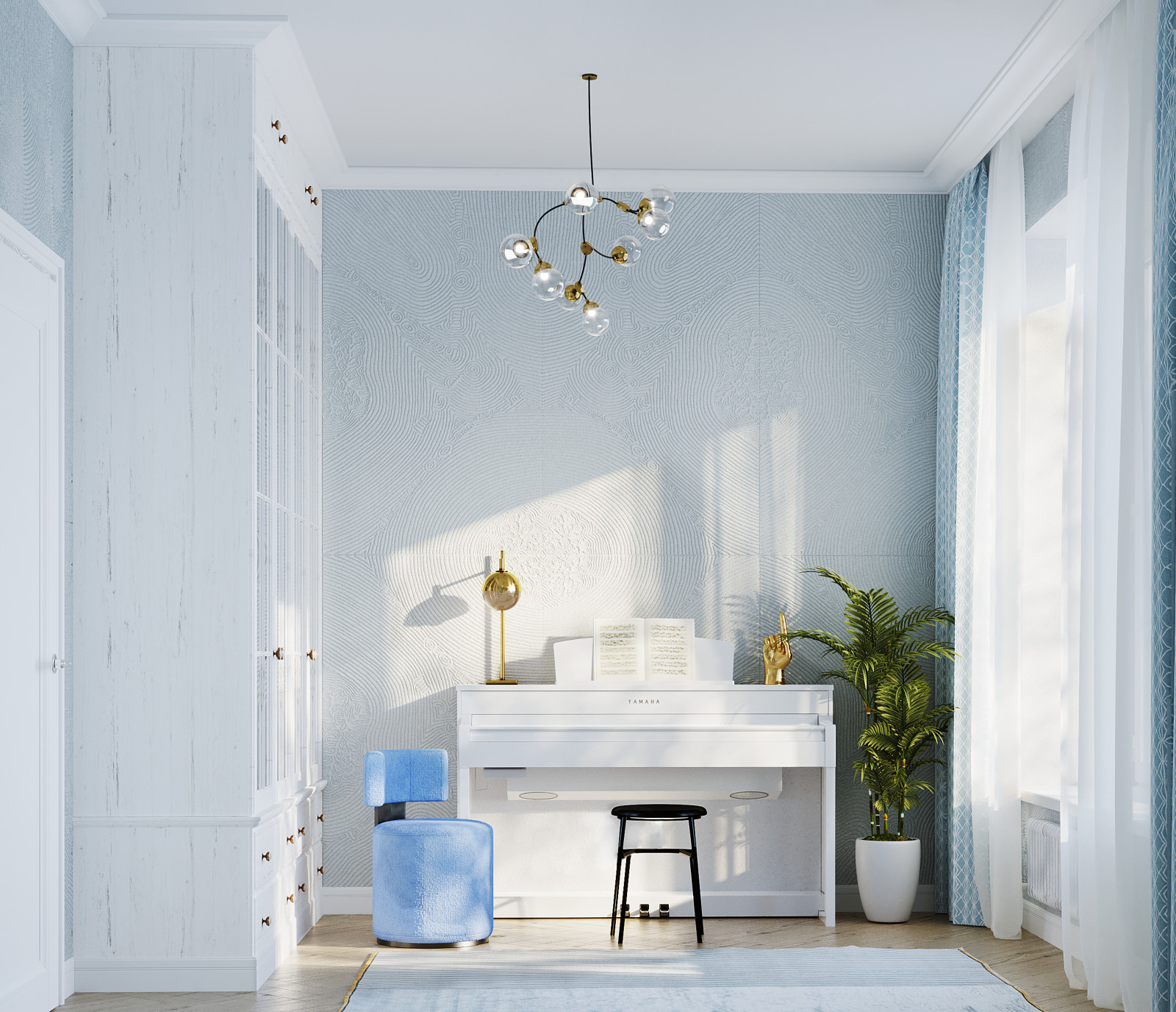 Дизайн проект интерьера коттеджа 140 кв.м.