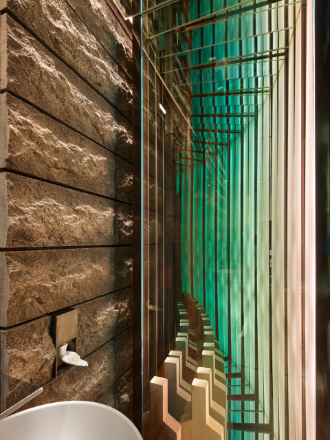 Contemporary High Rise Renovation modern-gaestetoilette