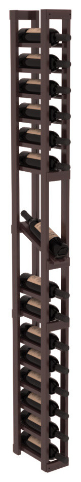 1 Column Display Row Wine Cellar Kit, Redwood, Walnut/Satin F