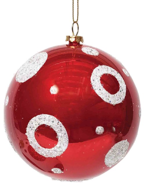 red and white glitter polka dots ornament contemporary red and white glitter polka dots ornament contemporary