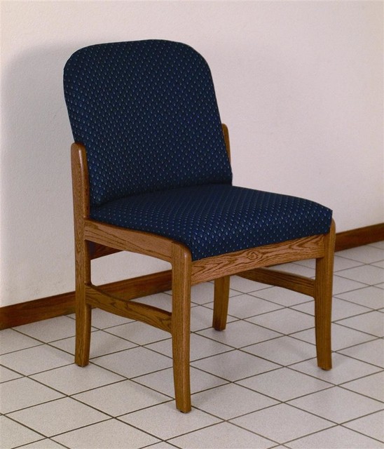 Armless Wood Chair Arch Blue