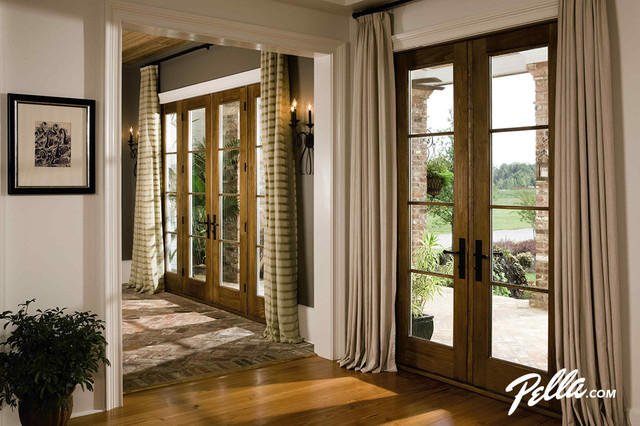 Pella® Architect Series® hinged patio doors convey warmth ...