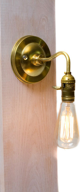 Br Arm Bare Bulb Edison Paddle Key Socket Wall Sconce Br Arm Bare Bulb Edison Paddle Key Socket Wall Sconce