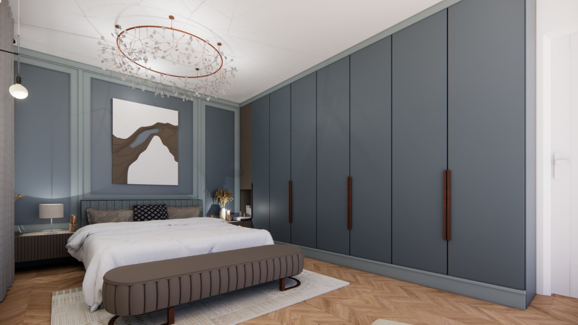 Sleek and Stylish Master Bedroom in Watford