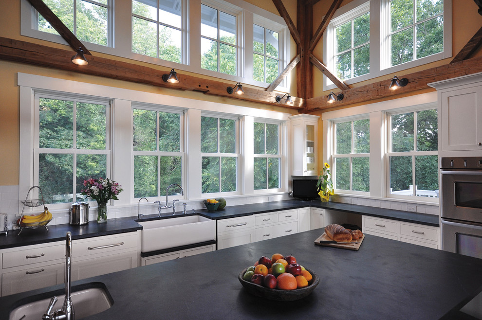 Kitchen - rustic kitchen idea in Boston