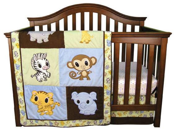 Chibi Zoo - 3 Piece Crib Bedding Set