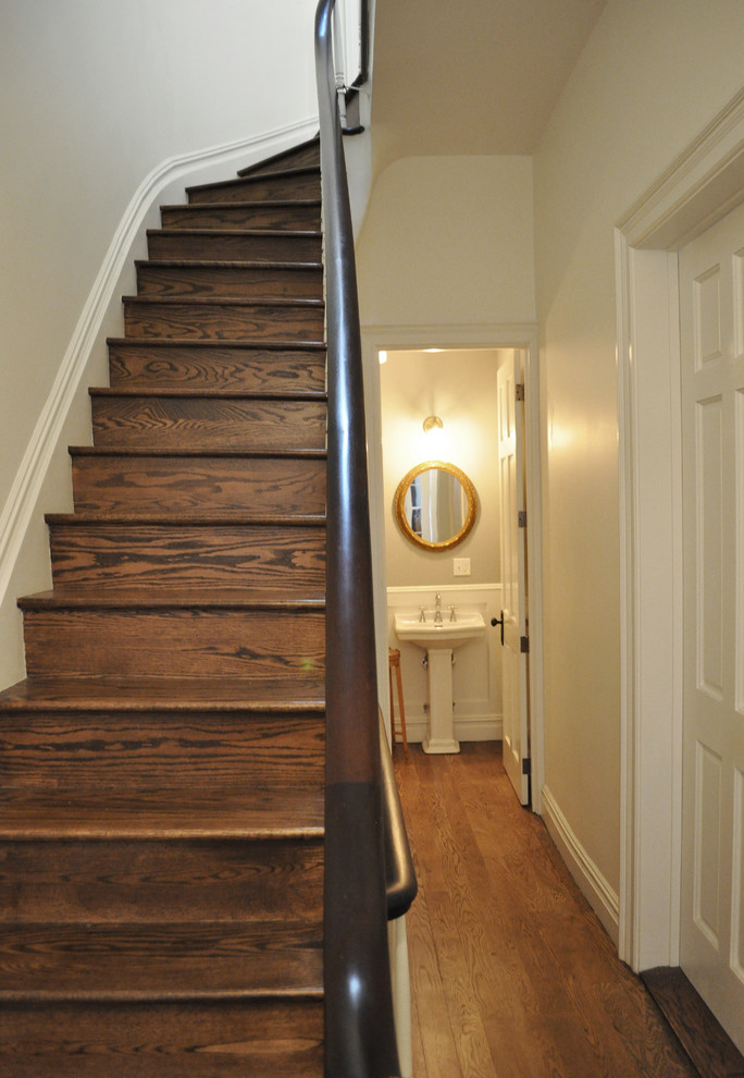 This is an example of a transitional staircase in New York.