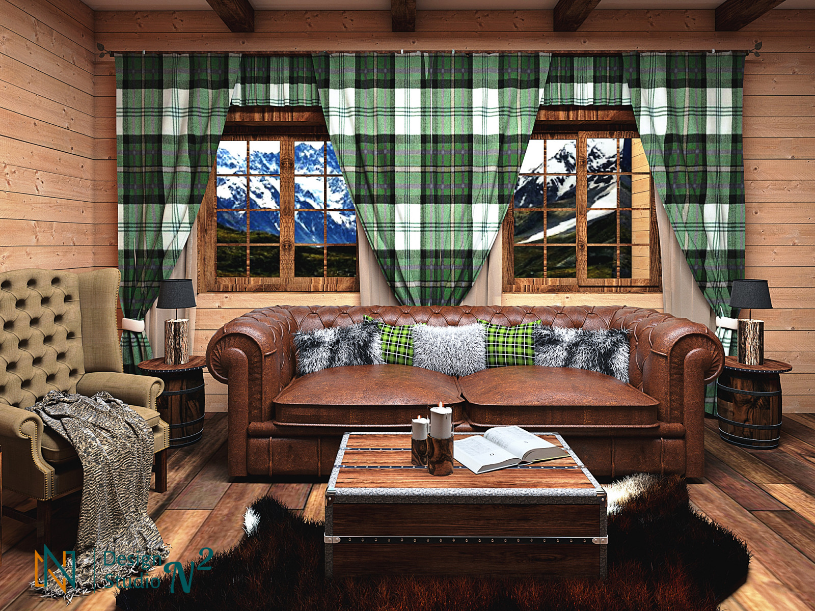 Шале в доме из клееного бруса