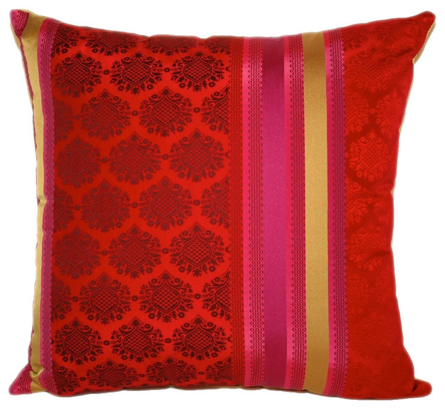 Boudoir Stripe Square Throw Pillow, 20x20 - Contemporary - Decorative Pillows - by Peter Taube Home