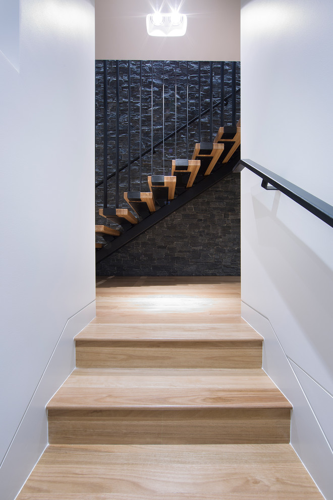 Inspiration for a contemporary staircase in Canberra - Queanbeyan.