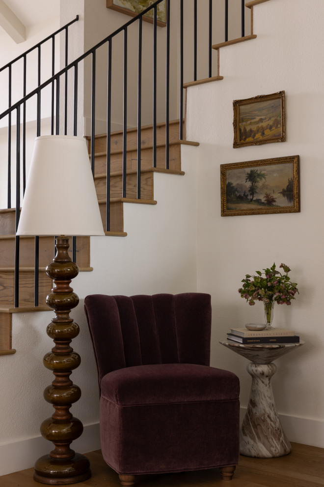 Transitional staircase photo in Austin