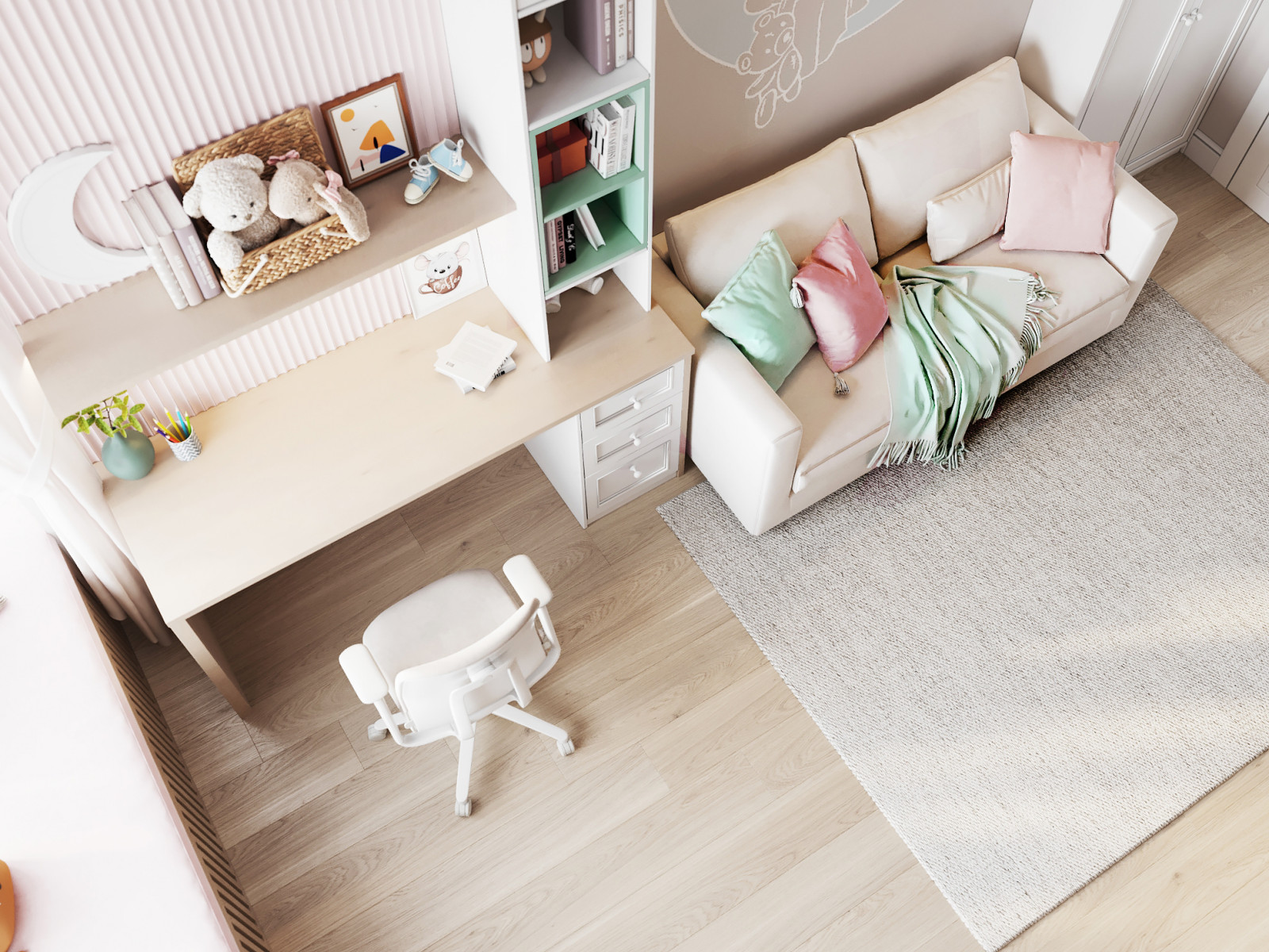 интерьер детской для девочки