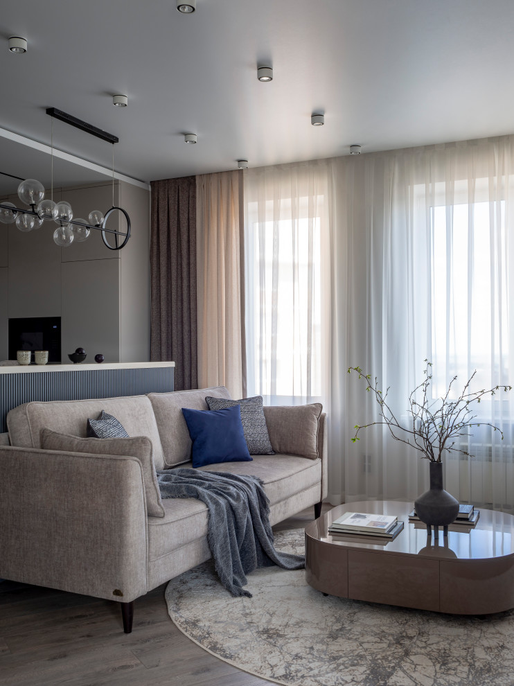 Серо-бежевый минимализм в ЖК Пушкин