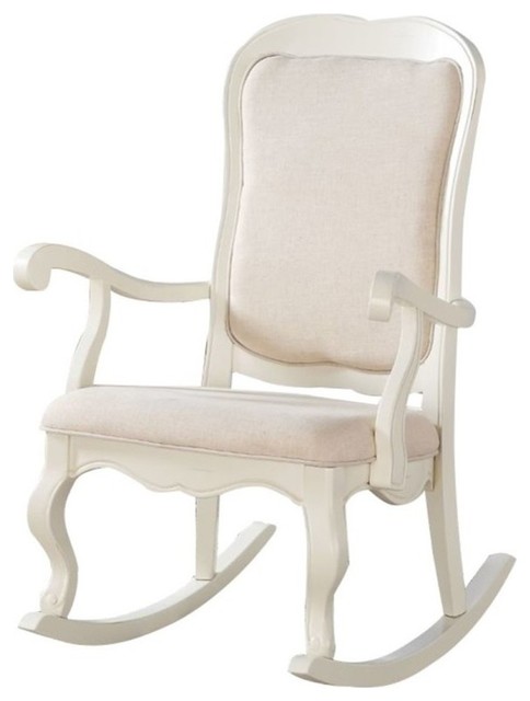 Pemberly Row Rocking Chair Antique White Pemberly Row Rocking Chair Antique White