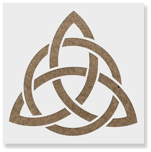 celtic triquetra knot stencil on reusable mylar for crafts