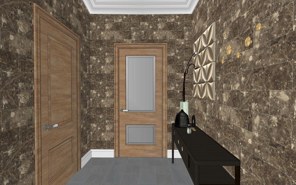 3D визуализация первого этажа дома