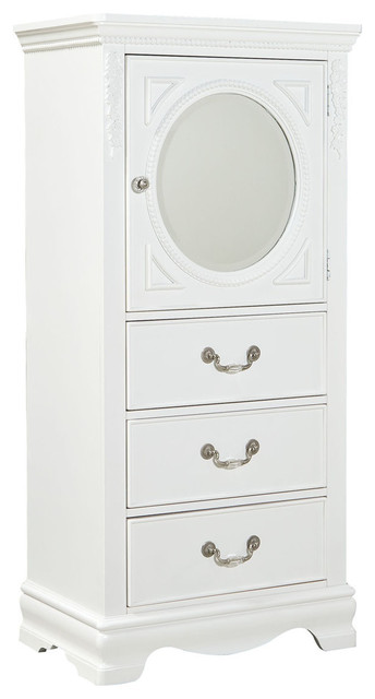 Jessica, Whse, White Lingerie Chest, Looking Glass