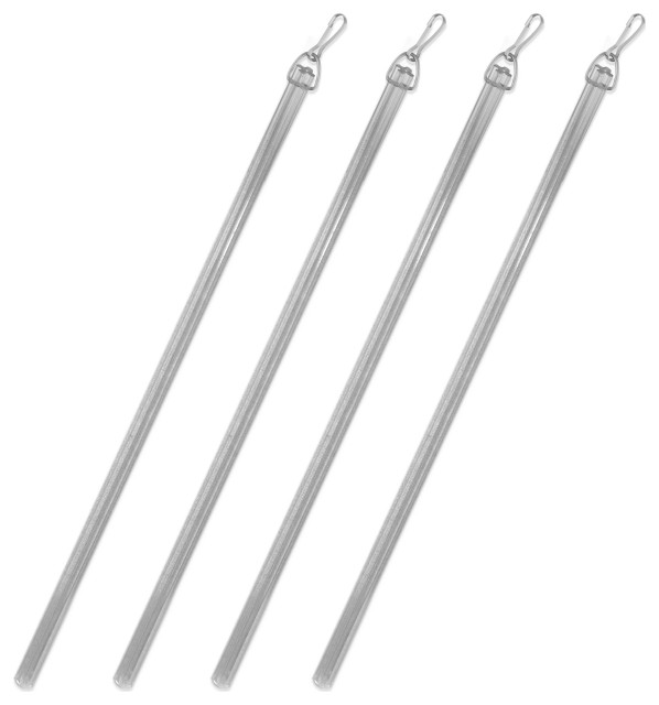Window Treatment Rods Rod Desyne Clear PVC Drapery Batons - 36 Inch ...