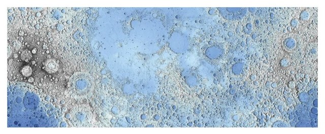 ArtDirect Unmarked Decorative Topographic Map of The Moon