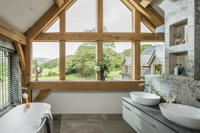 Full Interior Design Oak Frame Building country-bathroom