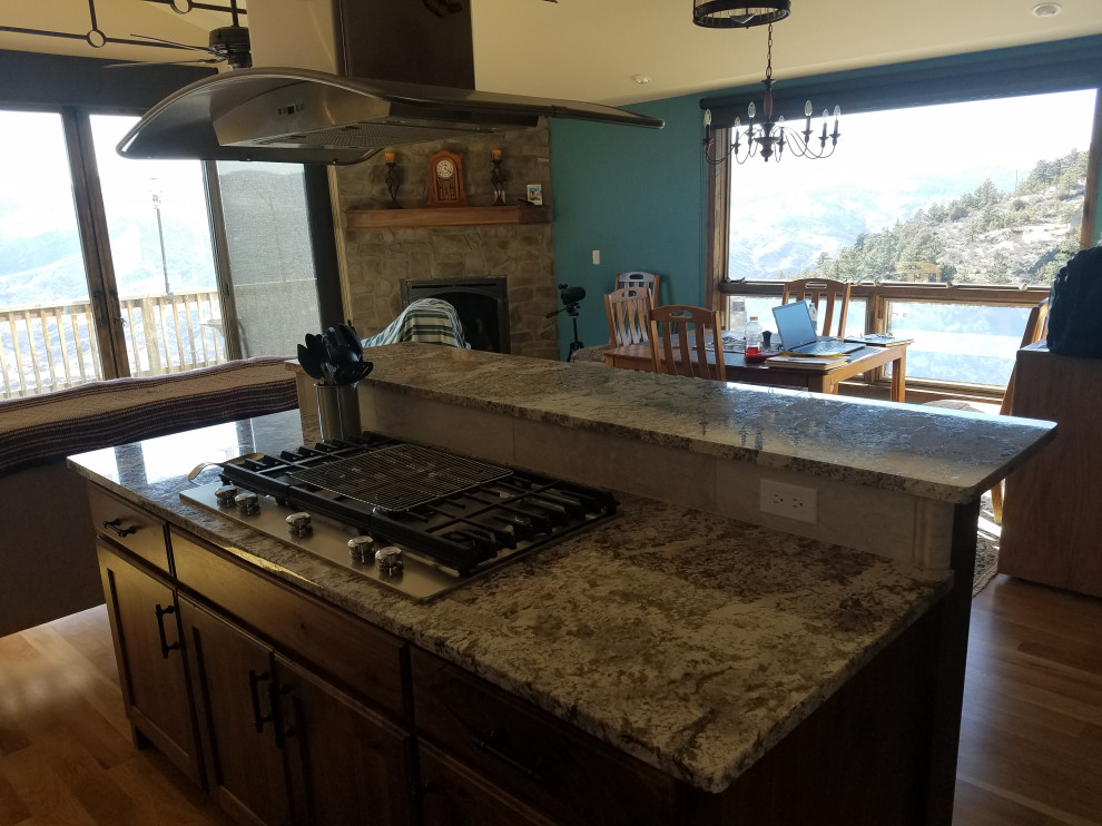 Inspiration for a rustic home design remodel in Denver