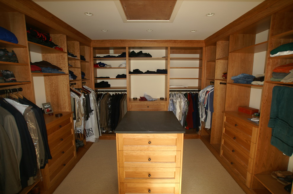 Traditional storage and wardrobe in Boston.