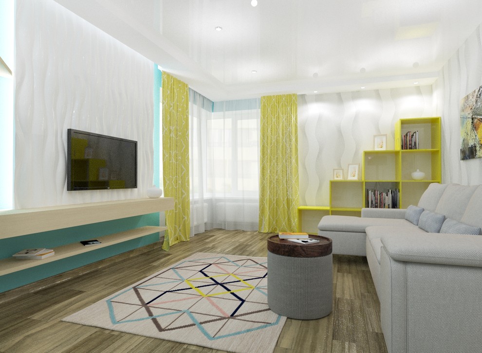 3D визуализация гостиной. вариант 2