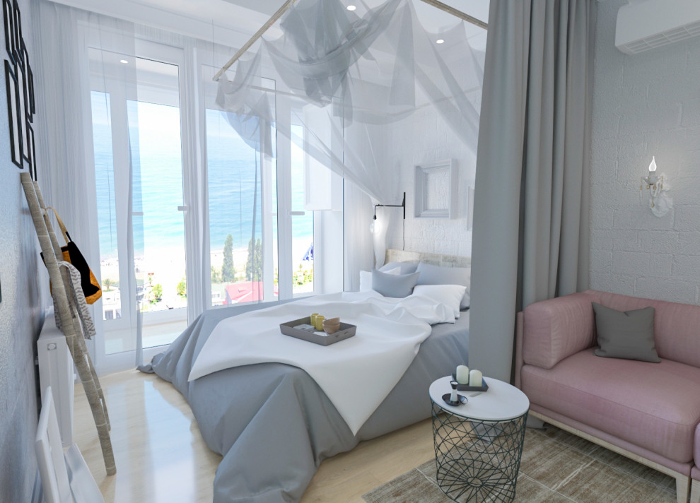 вид на спальню