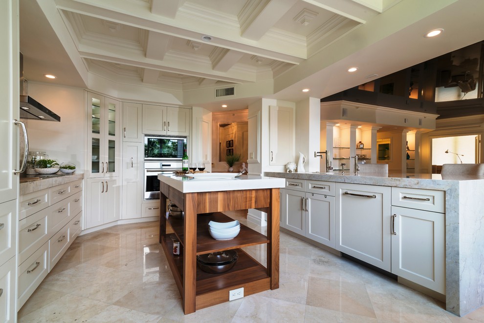 Inspiration for a transitional kitchen remodel in Miami