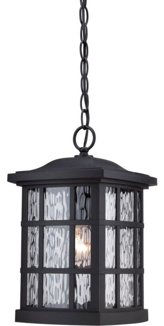 1 Light 100W Large Outdoor Hanging Lantern-Mystic Black Finish ...