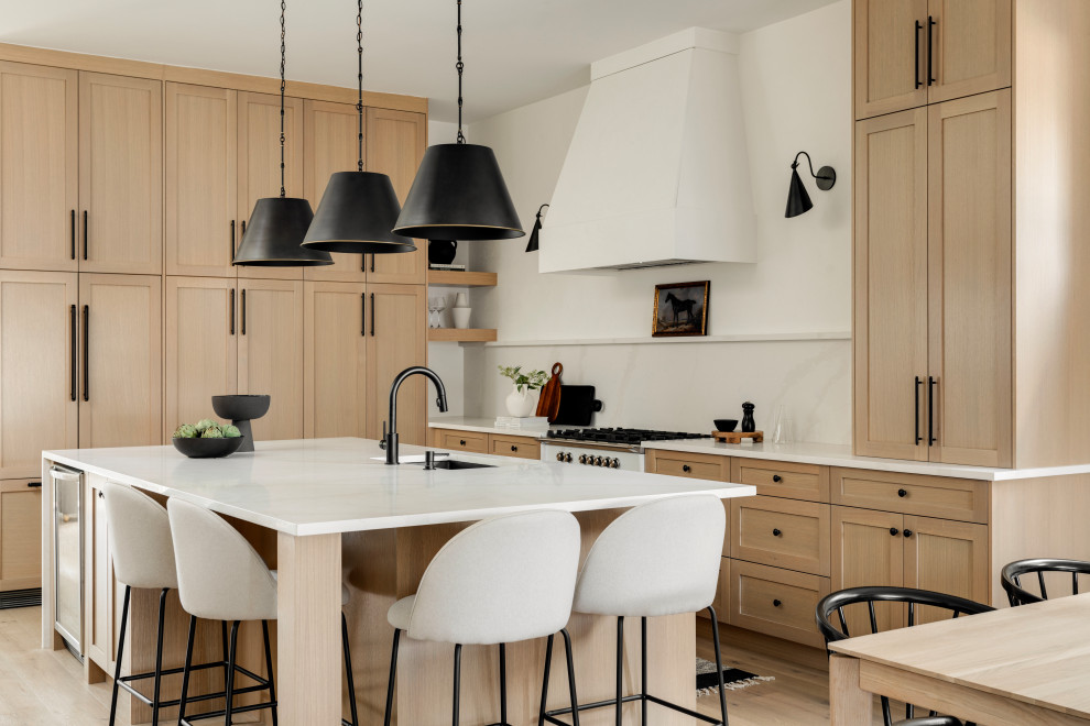 Transitional kitchen photo in Calgary