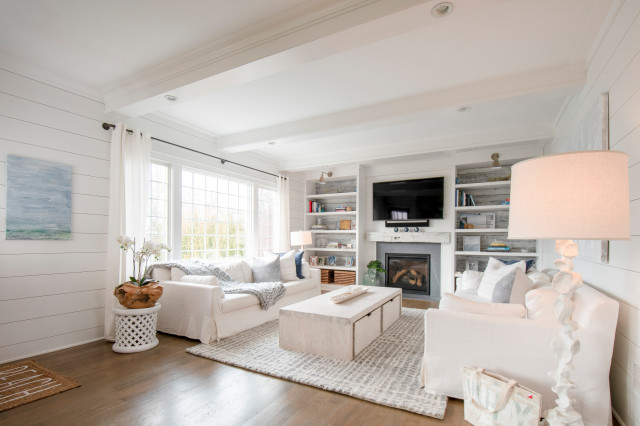 Birch Road Beach House maritim-vardagsrum