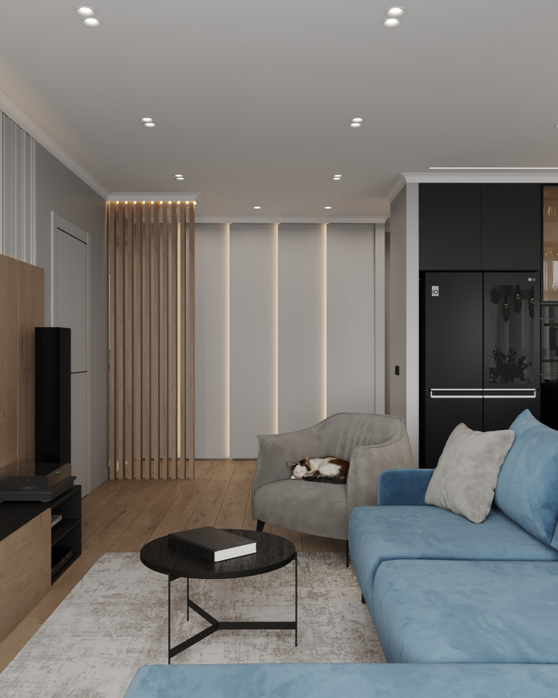 Кухня-гостиная (четырехкомнатная квартира в ЖК "Илмари", Пенза)