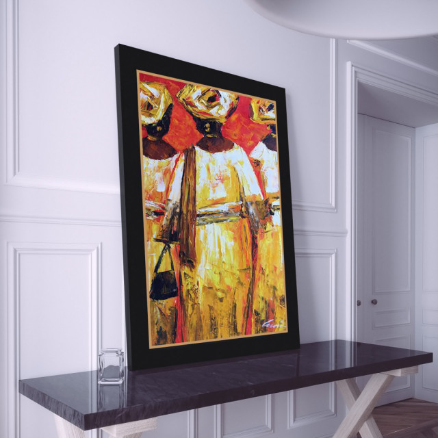 Ladies Handmade Wall Art Framed Museum Quality Wall Decor Size: 44x56 ...