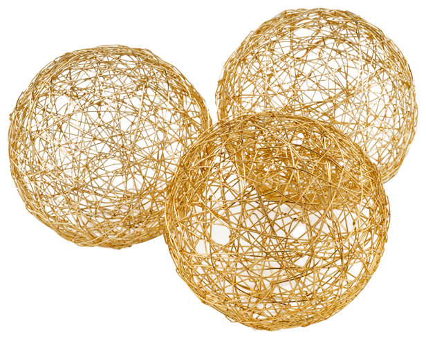 Guita Gold Wire Spheres, 4"