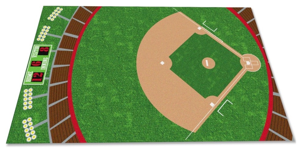 Baseball Field Rug Contemporary Kids Rugs by KidCarpet Houzz