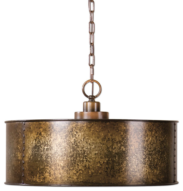 Uttermost Wolcott 3 Light Golden Pendant