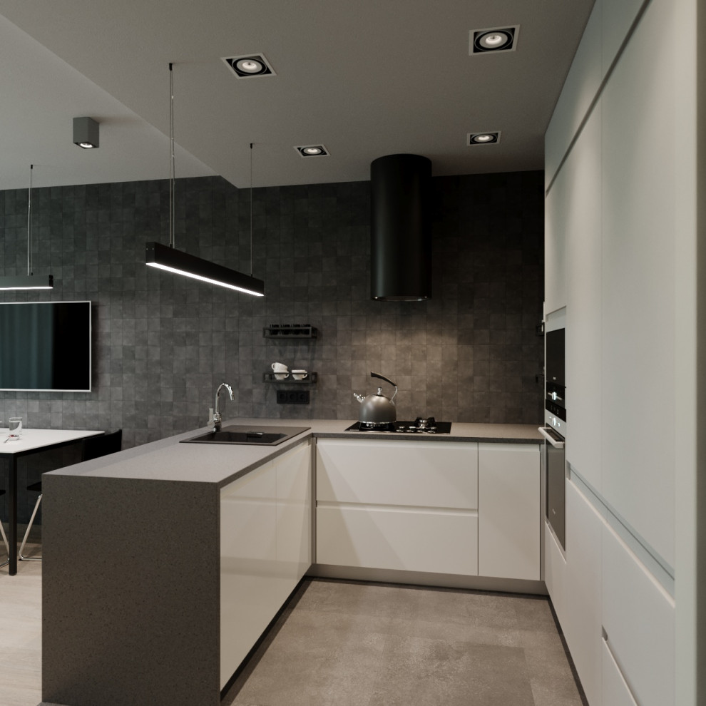 Современная кухня-гостиная