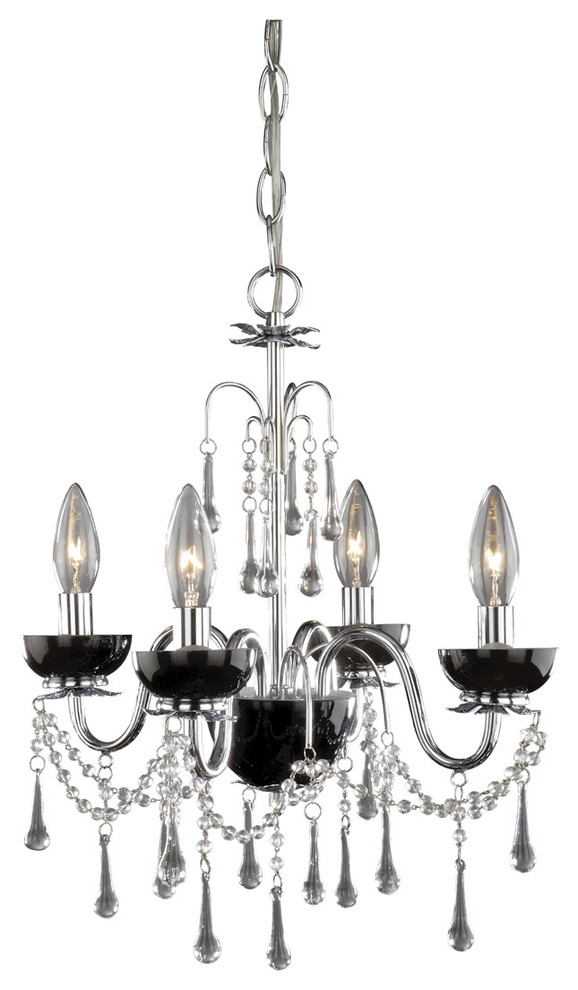 Vaxcel Mini Chandelier With Glass Beaded Chain