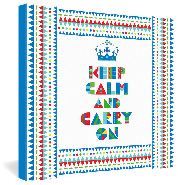 Andi Bird Keep Calm and Carry On Gallery Wrapped Canvas