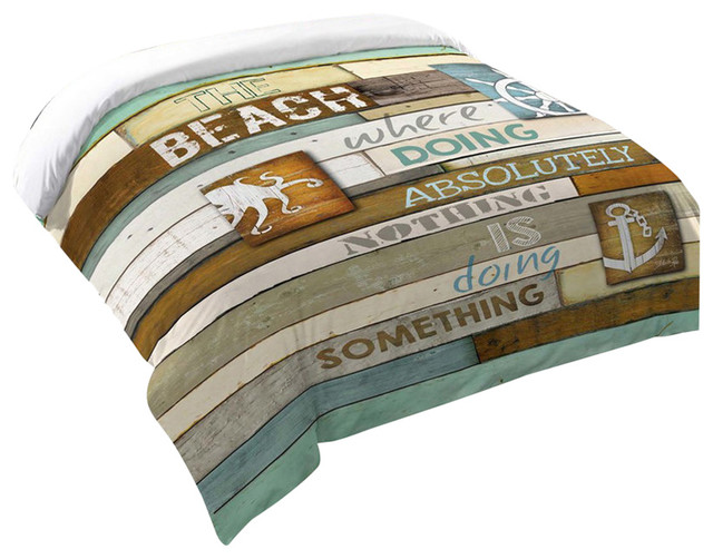 Laural Home Beach Mantra Comforter, Twin Beach Style Comforters And