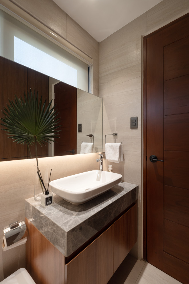This is an example of a contemporary cloakroom in Other.